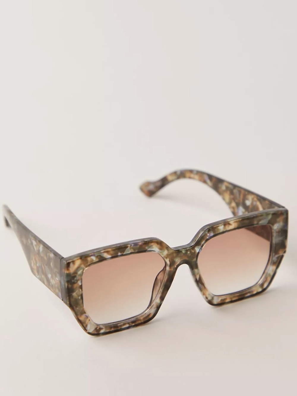 Free People Bel Air Oversized Square Sunglasses in Camo - Picture 2 of 8